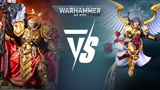 Adeptus Custodes vs Adepta Sororitas 2000pts Warhammer 40K Battle Report [upl. by Concettina392]