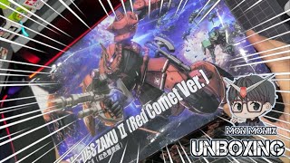 แกะกล่องโมจีน HG1144 MS06S ZAKU II RED COMET VER กันพลา model โมจีน ของสะสม unboxing gundam [upl. by Eneleh712]