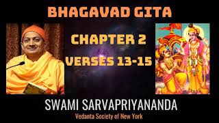 4 Bhagavad Gita  Chapter 2 Verses 1315  Swami Sarvapriyananda [upl. by Ynatsyd]