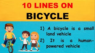 10 Lines on Bicycle in English  Few Sentences about Bicycle in English  Bike [upl. by Enajharas]