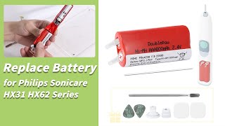 Philips Sonicare Electric Toothbrush Battery Replace for HX62 Series amp HX3110、HX3120、HX3130 Series [upl. by Acsecnarf]