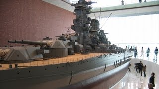 Japanese Battleship Yamato 110 scale model 263m [upl. by Eanaj]