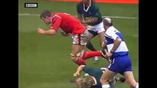 Dafydd Jones strength creates Wales try vs South Africa 2004 [upl. by Eniger]