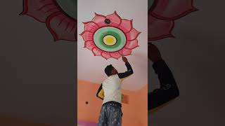 Ceiling flower painting 🖌️🖌️🎨🖌️🖌️ newvideo art design [upl. by Natalie]