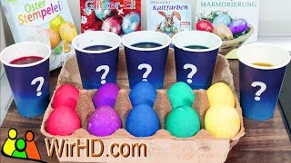 Eier Färben Ostereier Kaltfarbe Coloring Easter Eggs Basteln zu Ostern [upl. by Natsyrk]