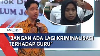 Heboh Kasus Guru Supriyani Wapres Gibran Jangan Ada Lagi Kriminalisasi Terhadap Guru [upl. by Laughton]