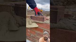 Building construction bricklayer brick satisfying brickwork oddlysatisfying brickwall [upl. by Eidas]