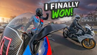 I BEAT A TINY PRO RACER ON MY 2023 BMW M 1000 RR [upl. by Debor]