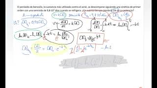 Descomposición Cinética química de primer orden Semivida QUÍMICA 2º BACHILLERATO [upl. by Ahcas640]