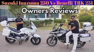 Suzuki Inazuma 250 vs Benelli TRK 251 Comparison  Expert Review  Owners Review  Shiraz Biker [upl. by Salokin]