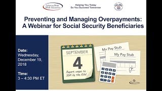 WISE Webinar 201812 Preventing and Managing Overpayments [upl. by Giff636]