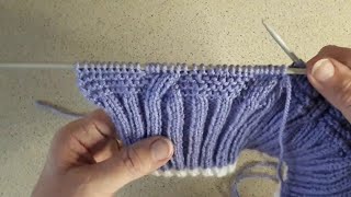 VLOGMAS 16 1 Stitch a Day Cable Stitch Hat Sheilas Knitting Stitches [upl. by Almita]