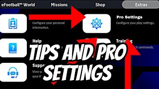 5 Major tips  Pro settings in efootball mobile 2024 [upl. by Bettzel350]