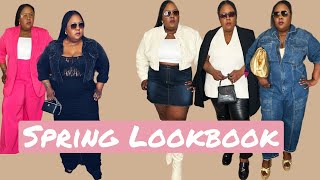 PLUS SIZE SPRING LOOKBOOK TRANSITION YOUR WINTER PIECES INTO SPRING2024 [upl. by Dallas]