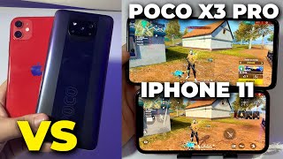 XIAOMI POCO X3 PRO vs IPHONE 11 en FREE FIRE ¿CUAL VALE MAS LA PENA [upl. by Notneiuq435]