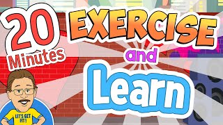 EXERCISE and LEARN  20 Minutes of Educational Exercise Songs for Kids  Jack Hartmann [upl. by Foy121]