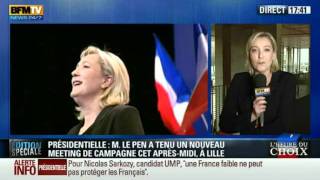 Clash entre Marine Le Pen et Ruth Elkrief sur BFM [upl. by Nolly780]