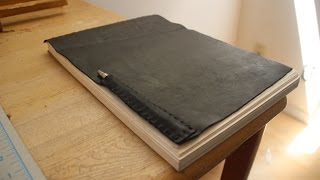 Making a Beautiful Leather Sketchbook Cover [upl. by Yedarb700]