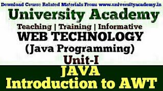 WT34 AWT in java Abstract Window Toolkit AWT Control AWT Layout Manager Examples Hindi UA [upl. by Domel166]