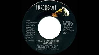 1977 HITS ARCHIVE It Was Almost Like A Song  Ronnie Milsap stereo 451 CampW hit [upl. by Atteyek28]