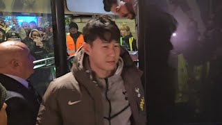 THE TOTTENHAM SQUAD ARRIVING AT THE AMEX STADIUM Brighton v Spurs 손흥민 [upl. by Irrab4]