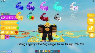 Roblox Legacy Lifting Simulator Hallowen Update 🎃 Stage 1019 😱 Top 100 [upl. by Yasu]