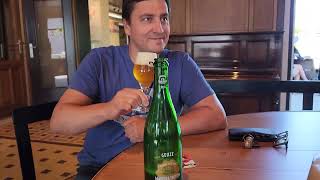 Gert Christiaens of Oud Beersel pouring glasses of Madeira Edition lambic in August 2022 [upl. by Eiramave]