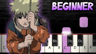 Sadness and Sorrow  Naruto  BEGINNER Piano Tutorial [upl. by Nnairol740]