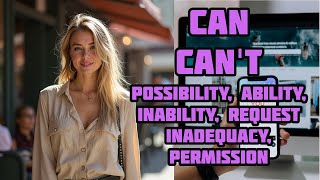 Learn English Use Can Cant possibility ability inability request inadequacy 🇺🇸 AMERICAN ENGLISH [upl. by Dawes]