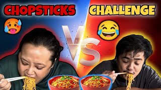 CHOPSTICKS Challenge😨 Luv Dada using for the first time 😂 [upl. by Nodab]