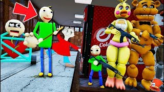 CAN ADVENTURE BALDI amp ANIMATRONICS ESCAPE BALDIS BASICS SCHOOLHOUSE GTA 5 Mods FNAF RedHatter [upl. by Bolitho67]