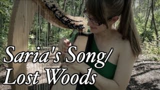 Sarias SongLost Woods  Legend of Zelda  Harp Cover [upl. by Willetta]