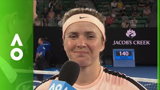 Elina Svitolina on court interview 4R  Australian Open 2018 [upl. by Yekcaj]