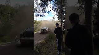 Lahti Historic Rally 2024 Ville Silvasti crash [upl. by Araas]