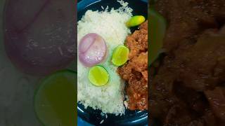 Hotel staff chicken curry rice chef like foodie streetfoodshortsviralchickenlovers [upl. by Yssirhc]