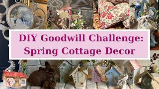 Goodwill Thrift Flip Challenge 8 Spring Cottage DIYsHome Decor on a Budget [upl. by Ybloc]