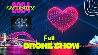 Spectacular LIVE Drone Show FULL 4K Vivid Sydney 2024  Love is in the air fun australia [upl. by Retswerb245]