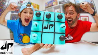 Father Son PLAY STICKY TIC TAC TOE  Dude Perfect [upl. by Annailuj]