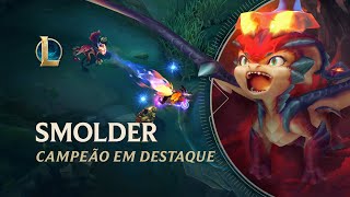 Campeão em Destaque Smolder  Mecânica de jogo – League of Legends [upl. by Llerraf]