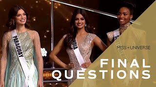 The 70th MISS UNIVERSE Top 3s Final Questions  Miss Universe [upl. by Mair]