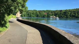 Anglesey Coastal Path Belgian Promenade and Menai Strait in Menai Bridge on beautiful summers day [upl. by Yllet]