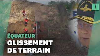 Les images impressionnantes dun glissement de terrain en Équateur [upl. by Allisirp]