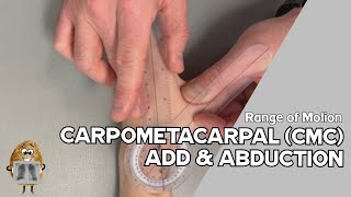 ROM Carpometacarpal CMC Joint I ADDuctionABDuction Range of Motion [upl. by Masha]