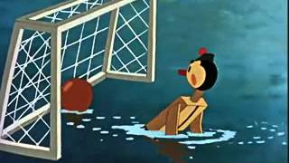 Water Polo Cartoon 1956 USSR  fair play lesson [upl. by Ecnedurp]