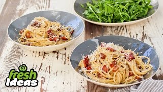 Easy Carbonara Recipe With Spaghetti  Woolworths [upl. by Buyers]