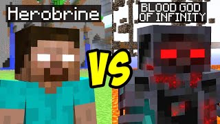 Final battle of Herobrine vs Blood God of Infinity [upl. by Nylodnew570]