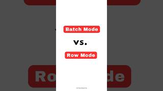 SQL BATCH MODE Vs ROW MODE Processing ✍️ [upl. by Algar]