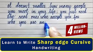 Beautiful English handwriting English neat and clean sharp edge cursive handwriting styles [upl. by Ennayt778]