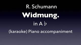 Widmung R Schumann in A♭ Piano accompanimentkaraoke [upl. by Yxel]