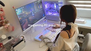 building my first gaming PC just to play Genshin Impact ∙ RYZEN55600 RTX4060  white aesthetic [upl. by Lletniuq]